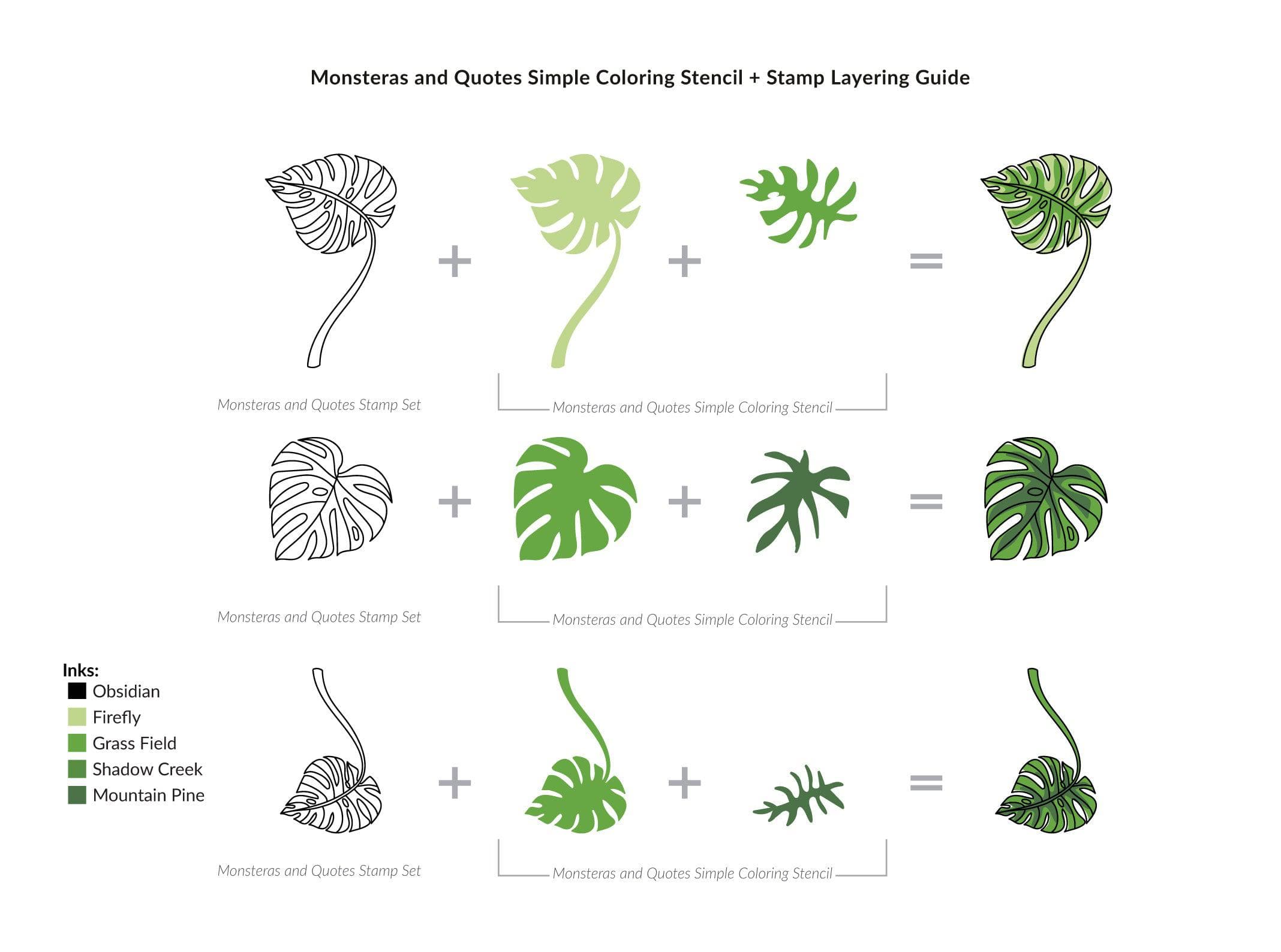 altenew-monsteras-and-quotes-schablone-monstera-stencil image 3