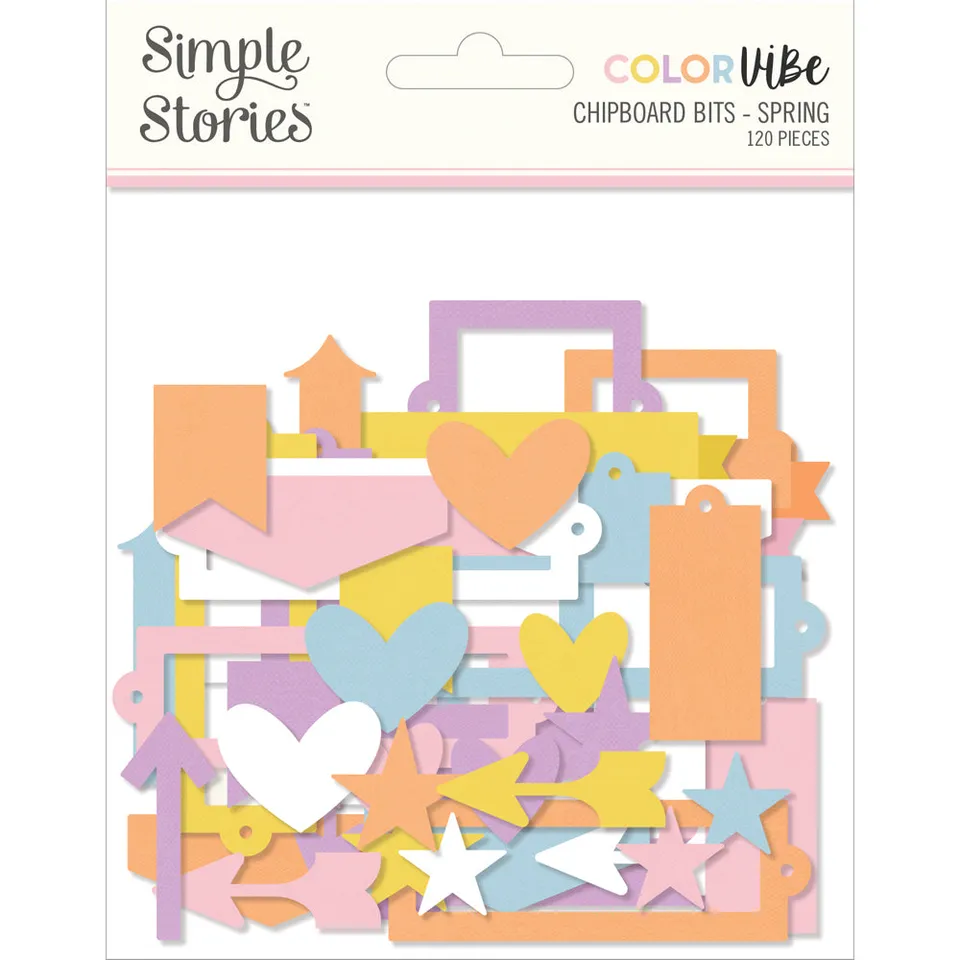 simple-stories-color-vibe-spring-chipboard-bits-120-teile image 1