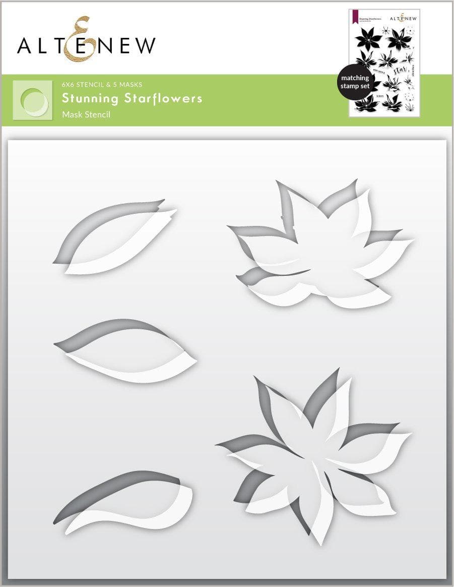 altenew-stunning-starflowers-mask-stencil-6x6 image 1