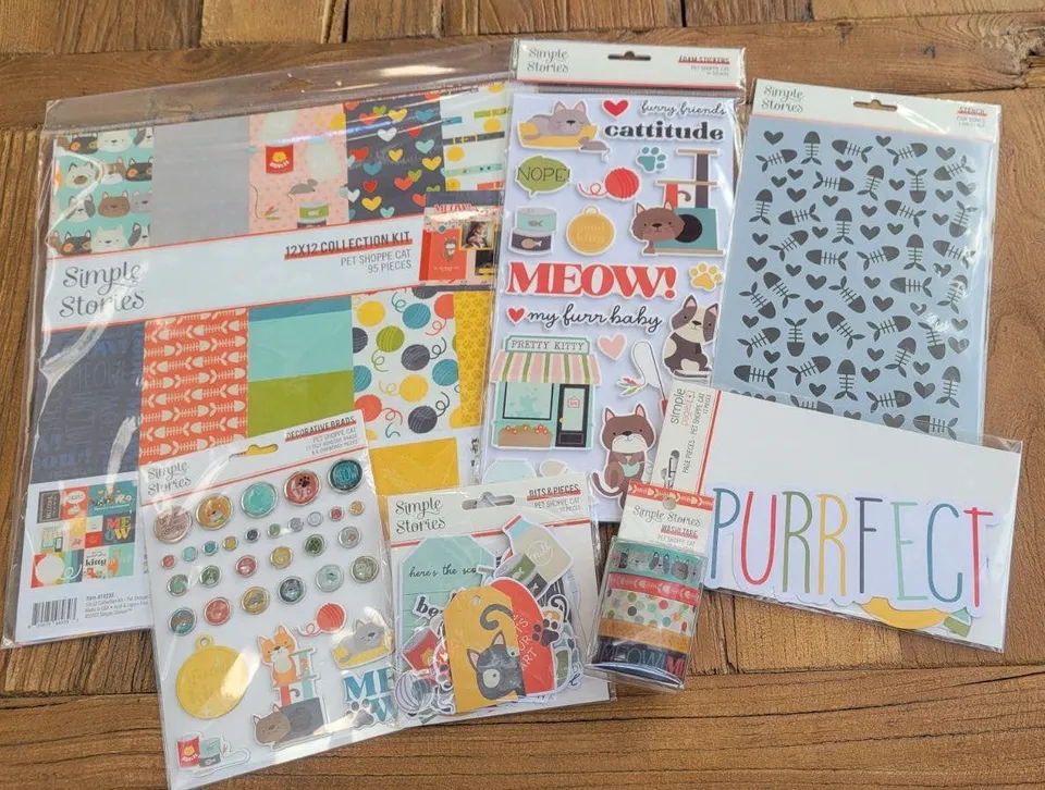 simple-stories-pet-shoppe-cat-scrapbook-bundle-7-teilig image 1