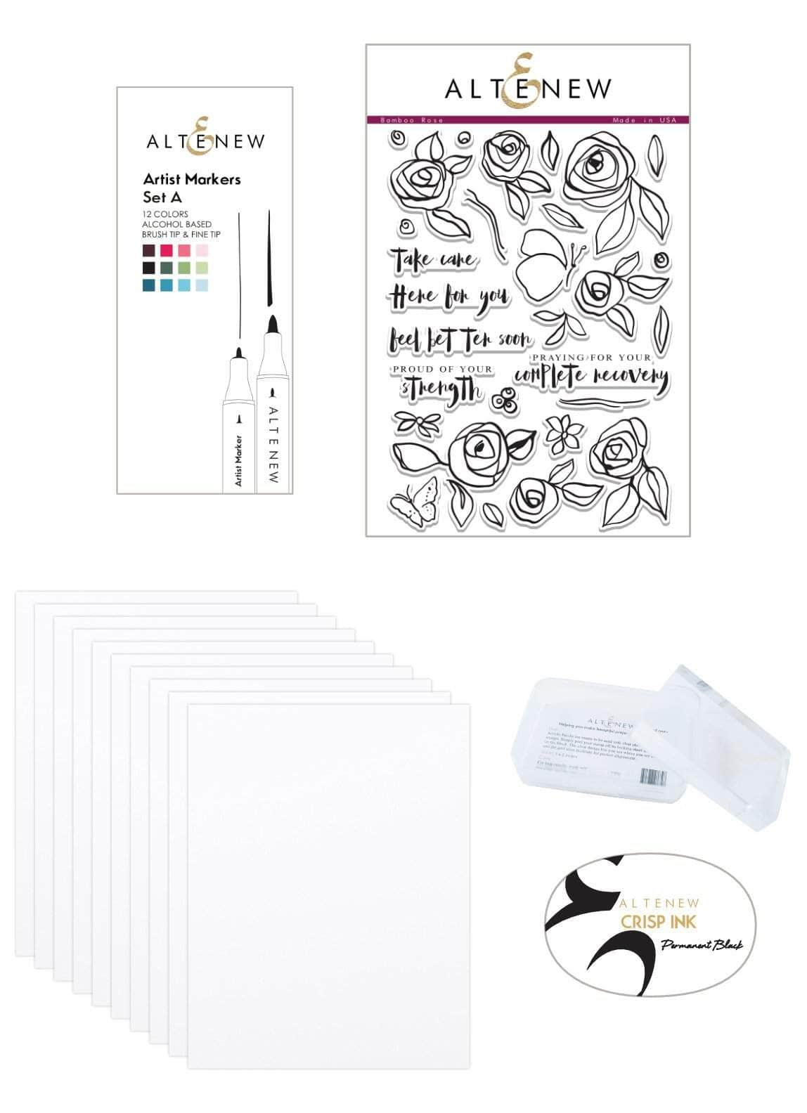 altenew-coloring-starter-kit-a-stempelset-marker-blumen image 1