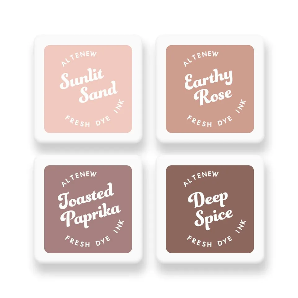 altenew-earthy-embrace-fresh-dye-ink-stempelkissen-4er-mini-set image 1