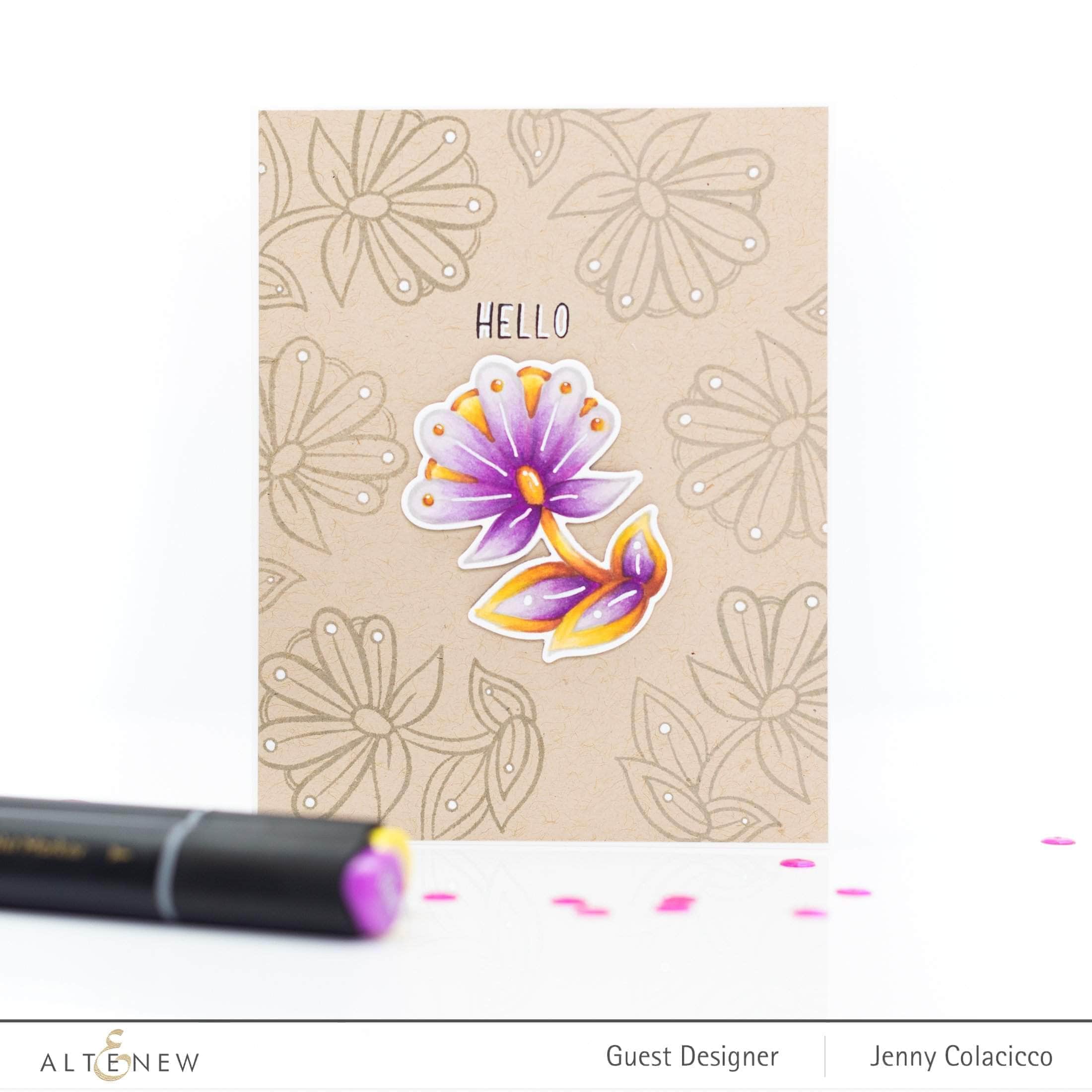 altenew-whimsical-motif-mini-stempelset-blume-hello-2x3 image 6