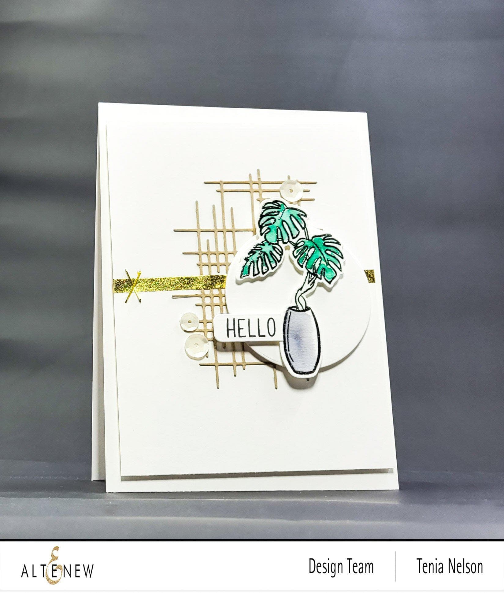 altenew-monstera-in-vase-stempel-2x3-mini-set image 2