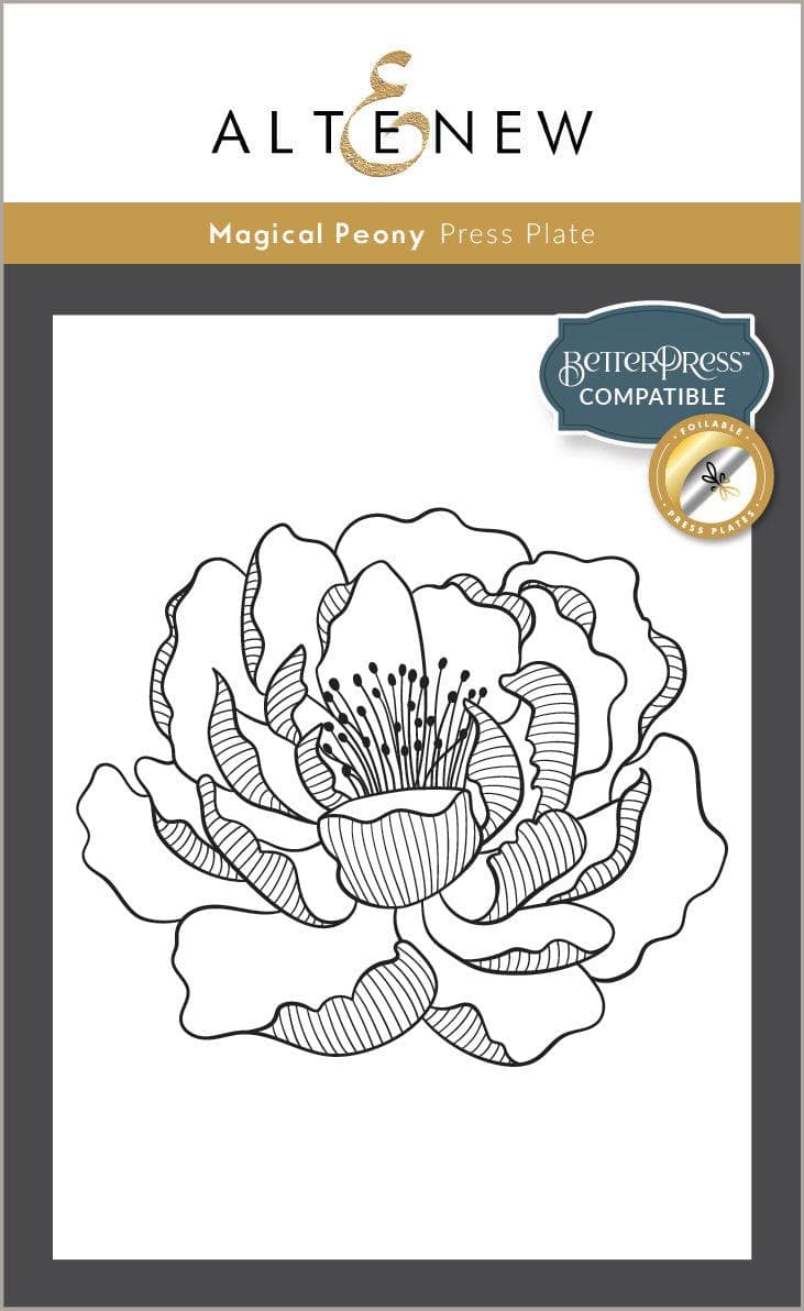 altenew-magical-peony-press-plate-letterpress-12-7x10-9-cm image 1
