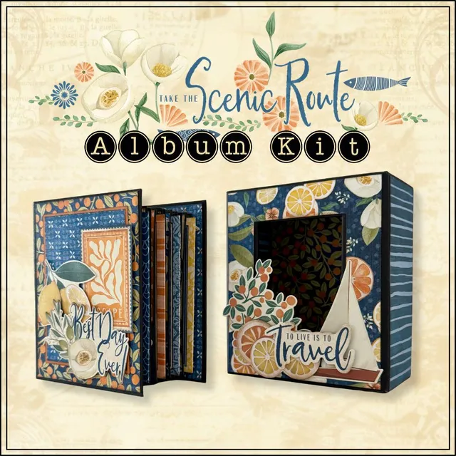 graphic-45-scenic-route-album-kit-mit-box-reisealbum image 1