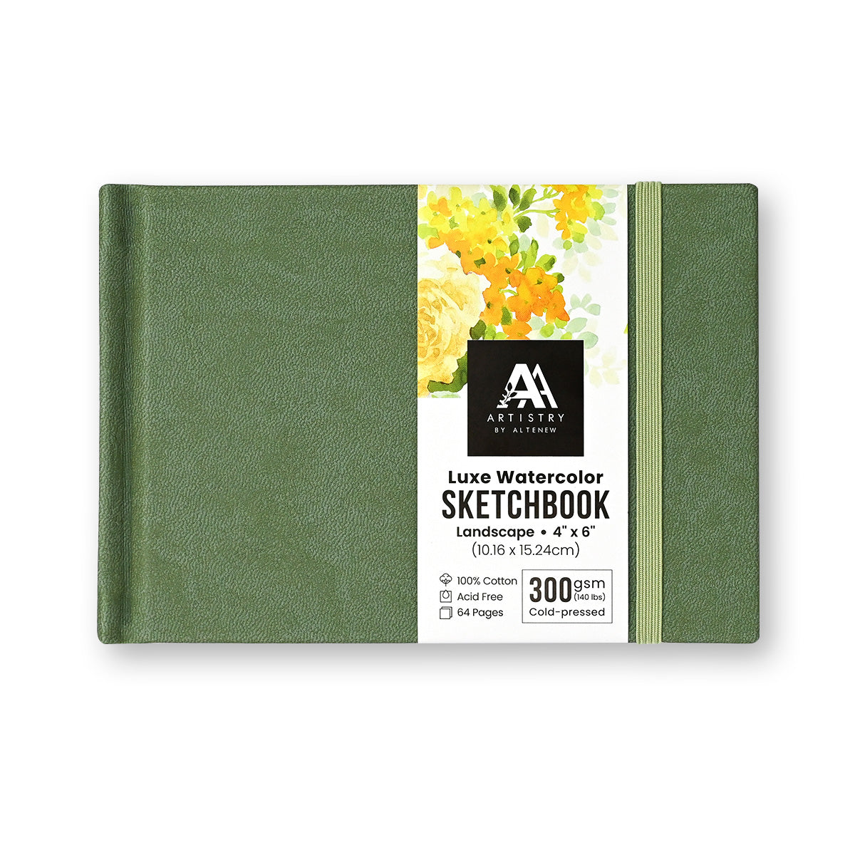 altenew-luxe-watercolor-sketchbook-4x6-300gsm-salbei image 1