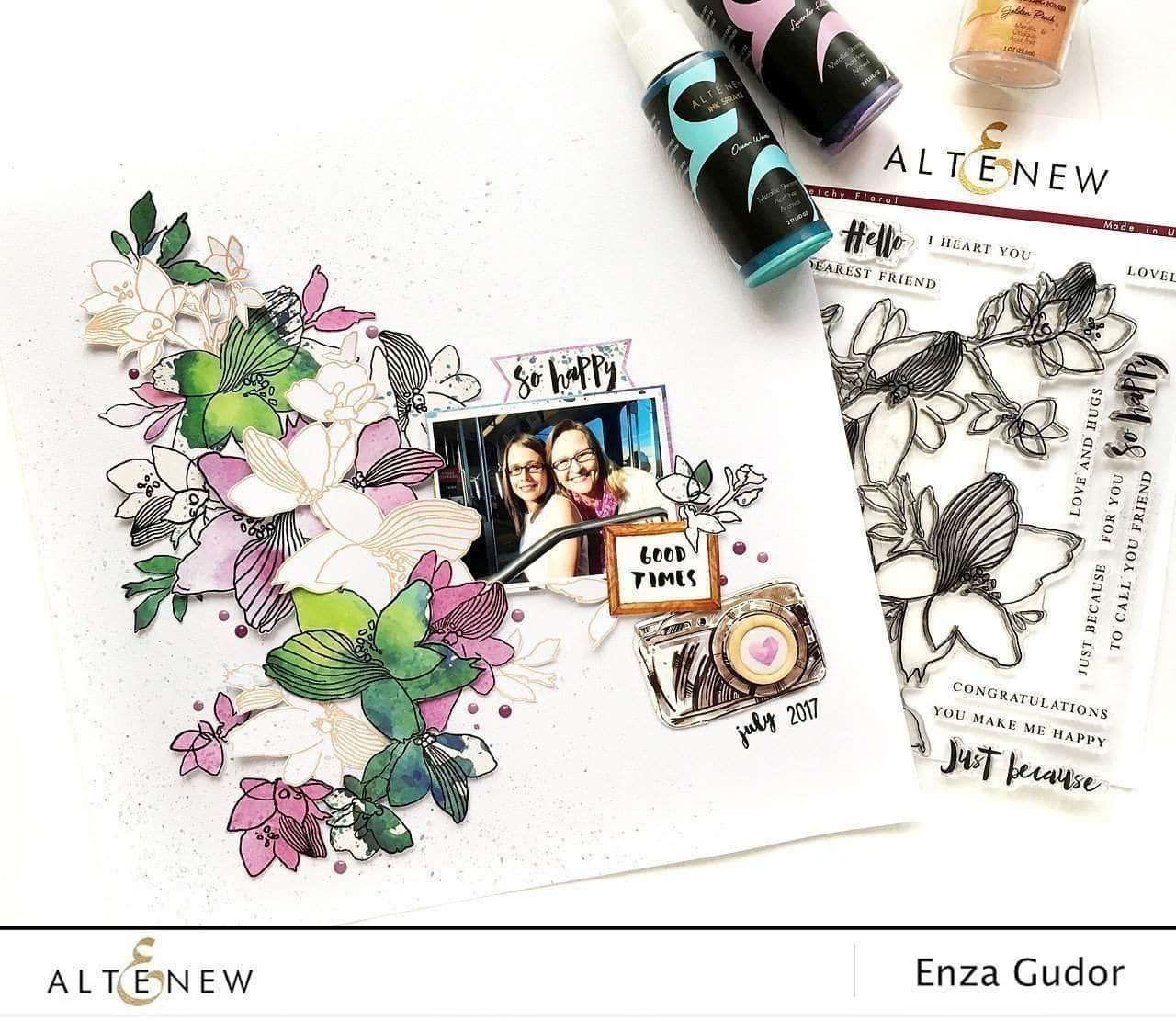 altenew-sketchy-floral-stempelset-blumen-14-stempel-6x8 image 3
