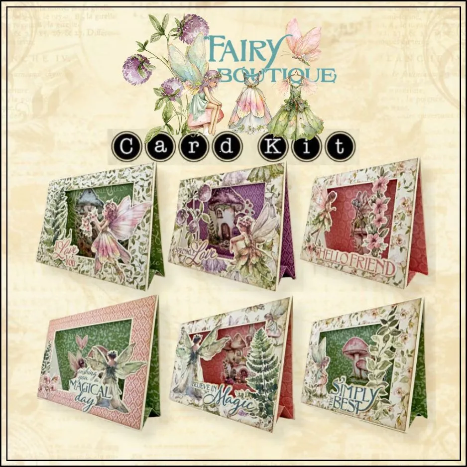 graphic-45-fairy-boutique-card-kit-karten-bastelset-feen image 1