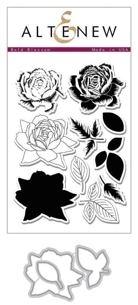 altenew-bold-blossom-stempelset-bundle-rose-4x6 image 1