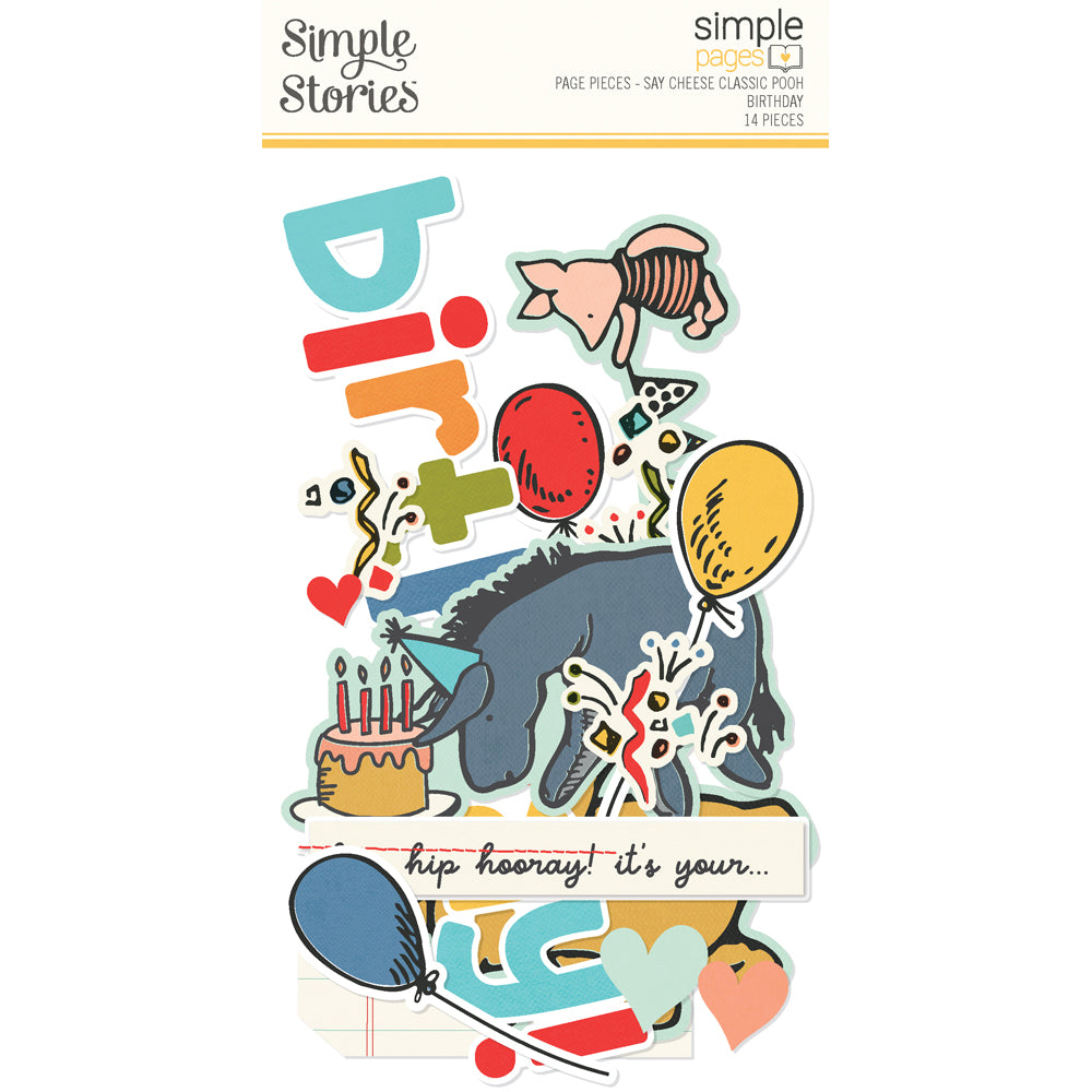 simple-stories-say-cheese-classic-pooh-birthday-page-pieces-14-tlg image 1