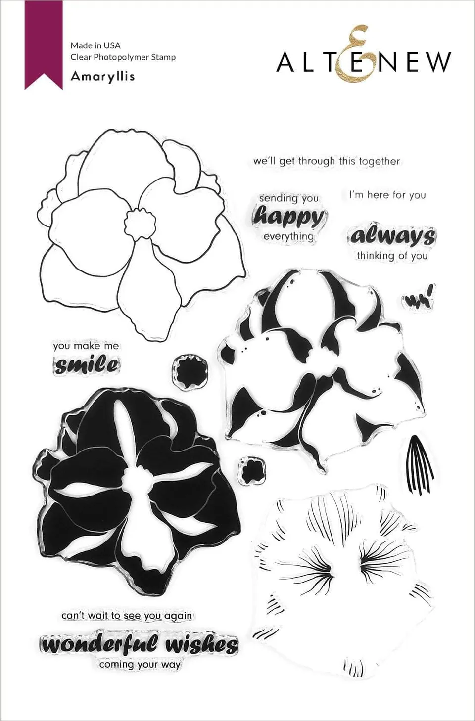 altenew-amaryllis-stamp-set-clear-stamps-6x8-blumen image 1