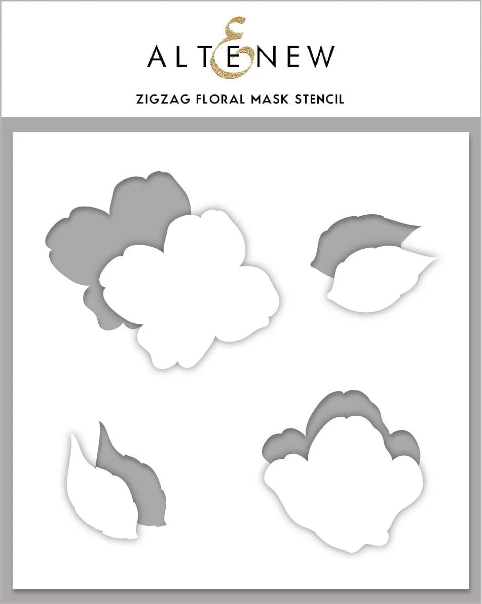 altenew-zig-zag-floral-mask-stencil-blumen-6x6 image 1