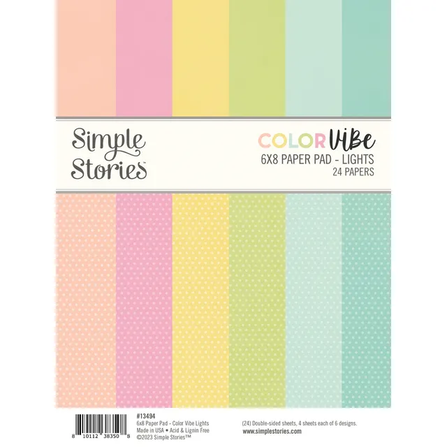 simple-stories-color-vibe-lights-6x8-paper-pad-24-bogen image 1