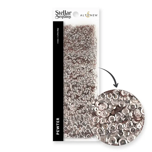altenew-embellishments-stellar-sequins-pailletten-pewter-grau image 1