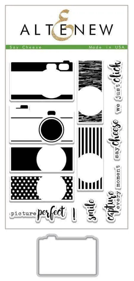 altenew-say-cheese-stempel-stanzen-bundle-kamera-4x6 image 1
