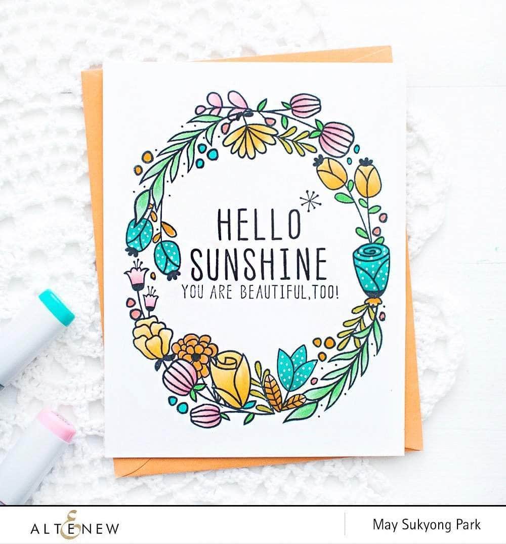 altenew-hello-sunshine-stempelset-blumen-outline-6x8-30-stempel image 2