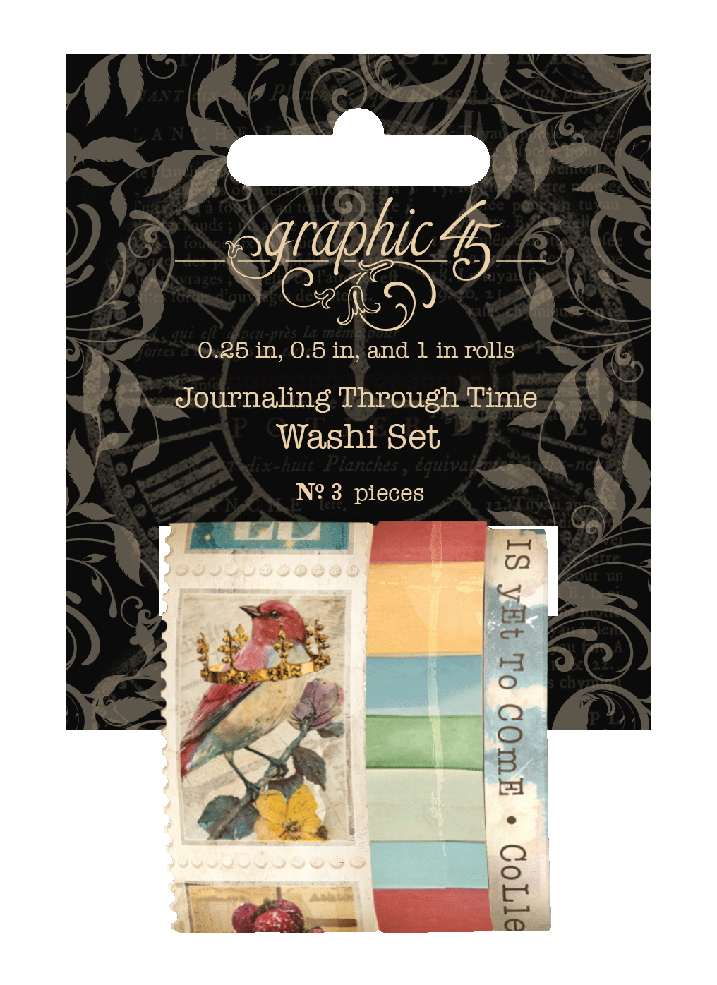graphic-45-journaling-through-time-washi-tape-3-rollen image 1