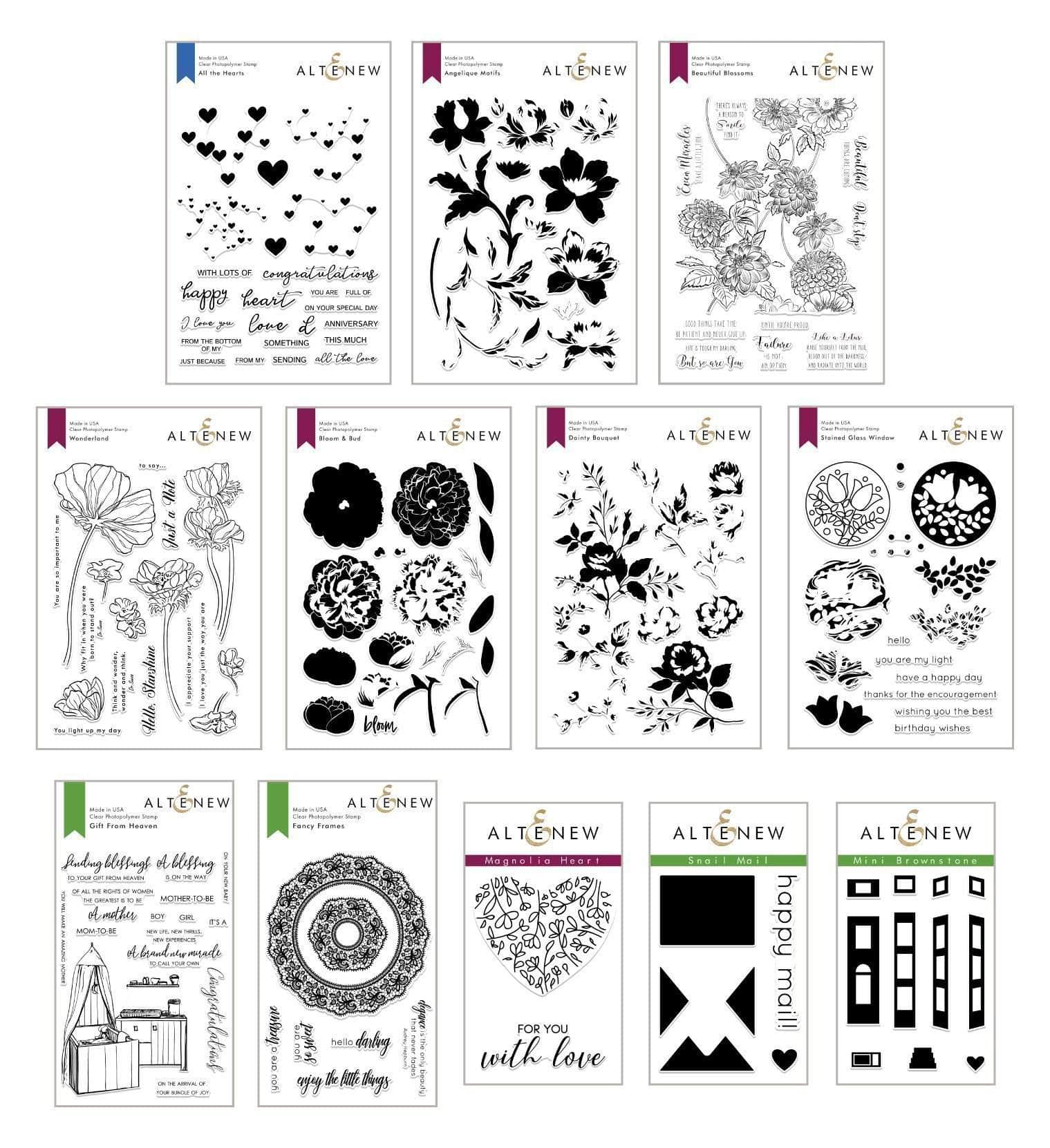 altenew-amazing-astrology-stempel-bundle-12-sets-blumen image 1
