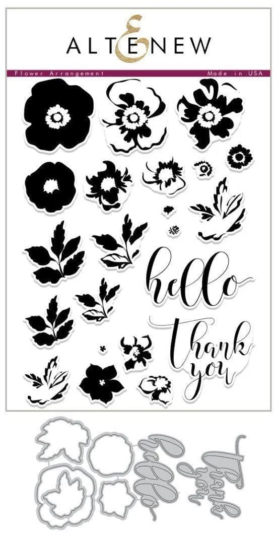 altenew-flower-arrangement-stempelset-stanzen-bundle-blumen image 1