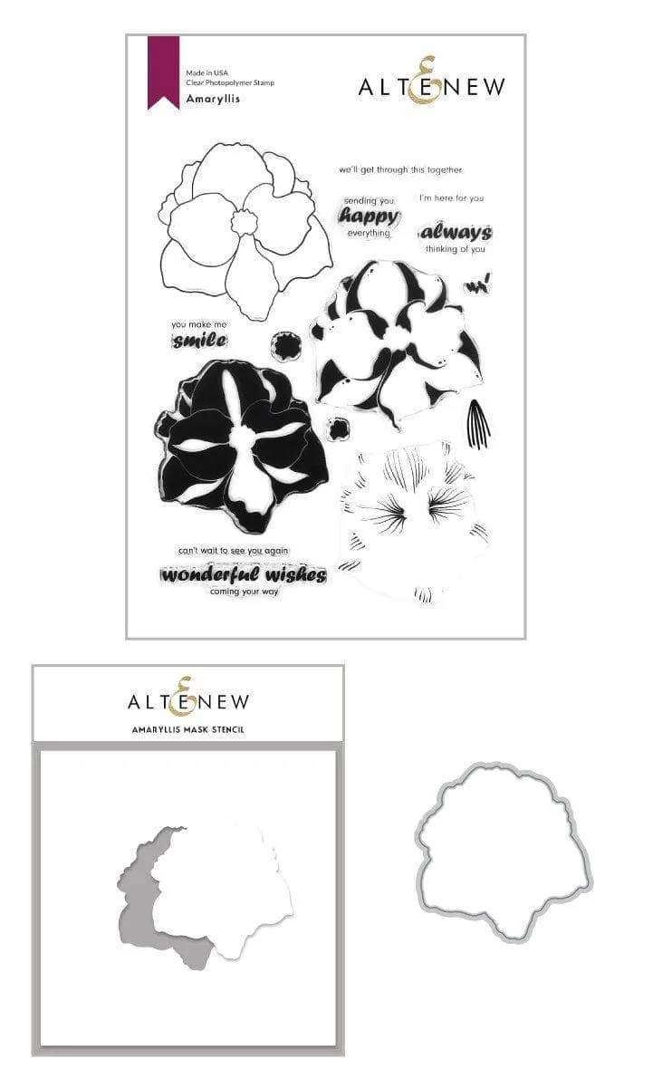 altenew-amaryllis-stencil-schablone-masken-schablone image 1