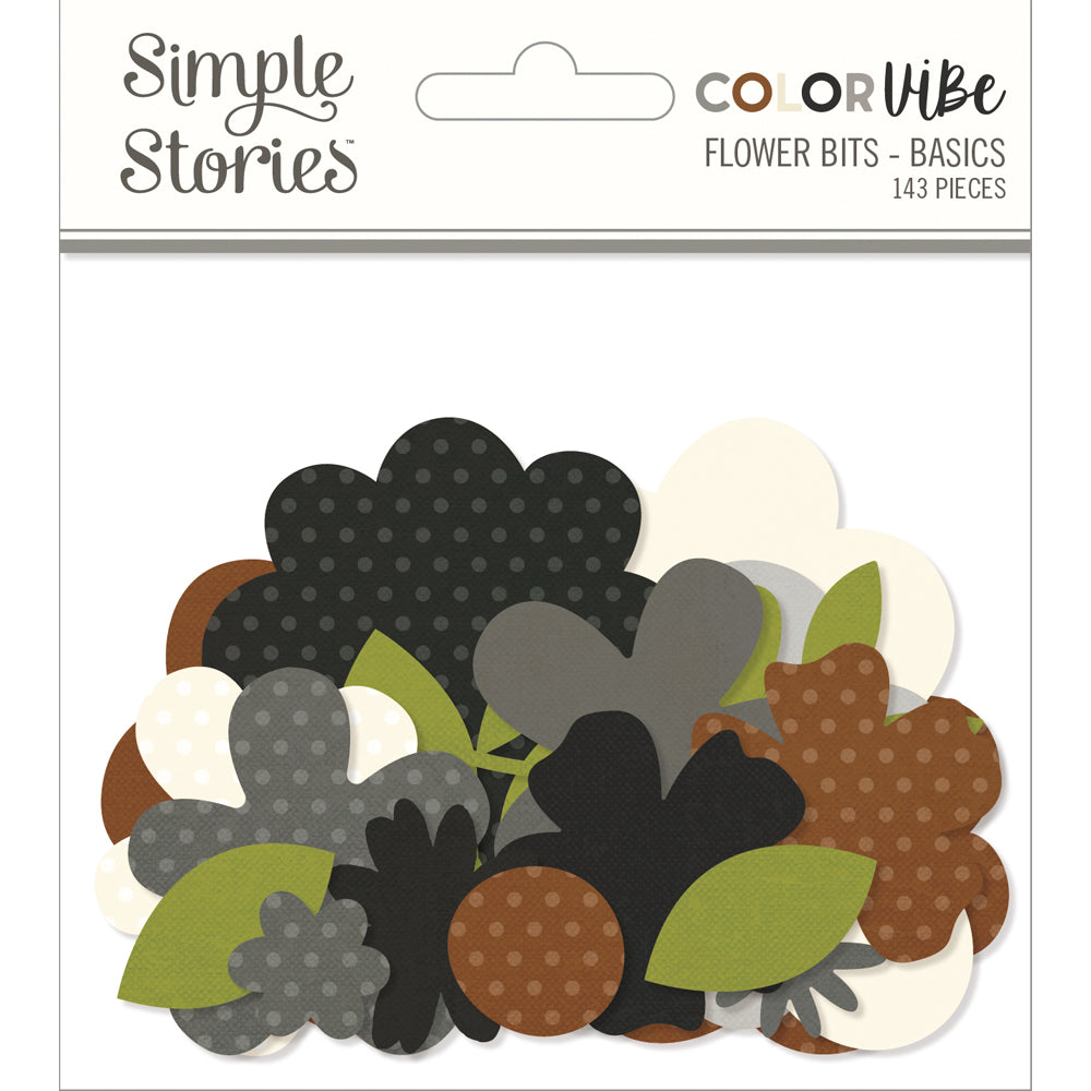 simple-stories-color-vibe-flower-bits-basics-143-teile image 1