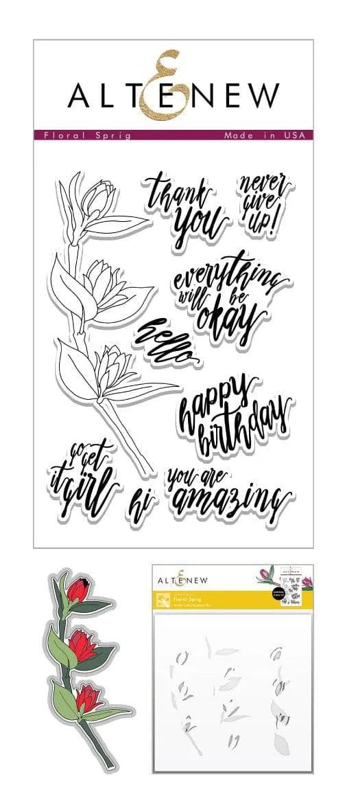 altenew-floral-sprig-komplett-set-stempel-stanze-schablone image 1