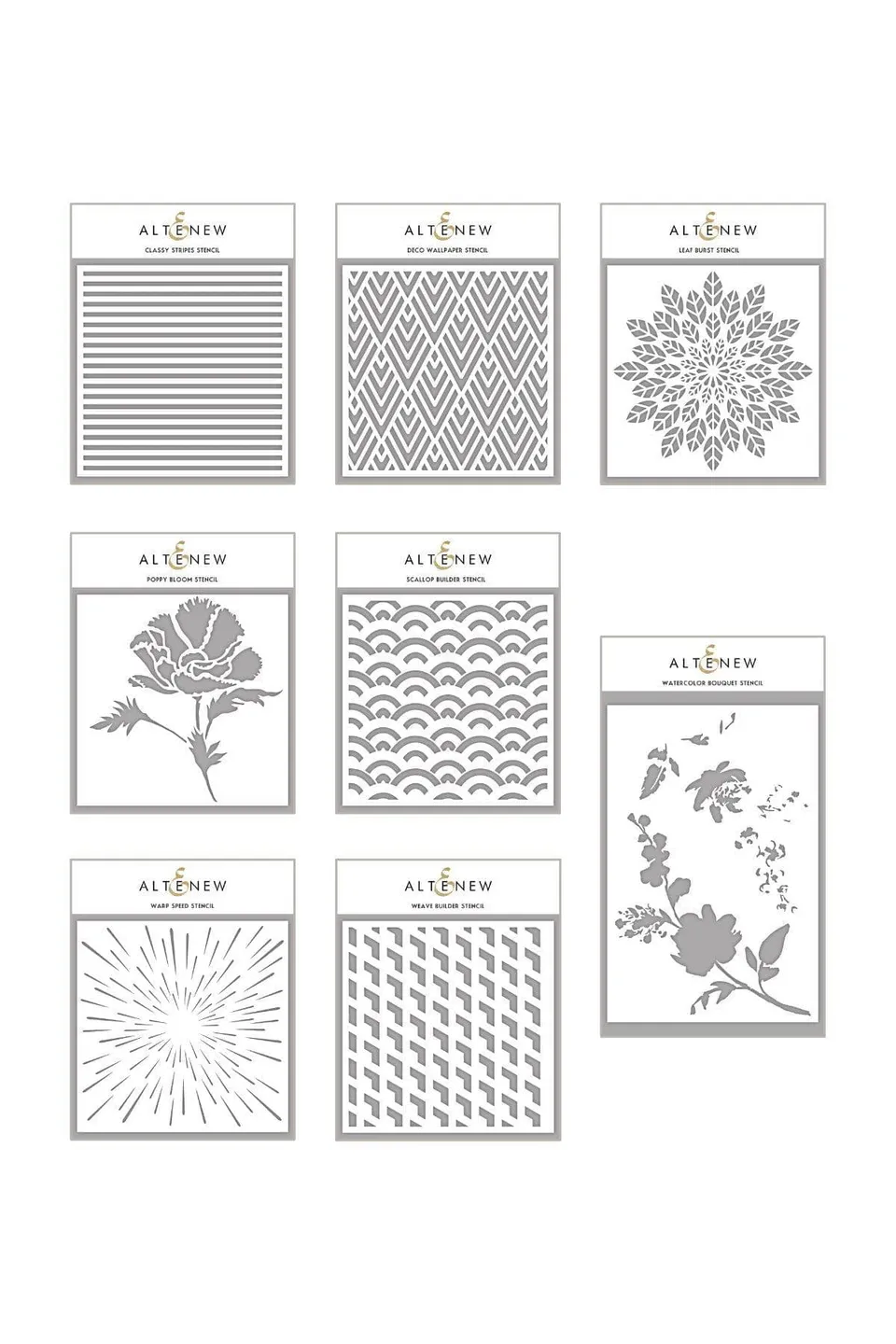 altenew-incredible-backgrounds-schablonen-8er-bundle image 1