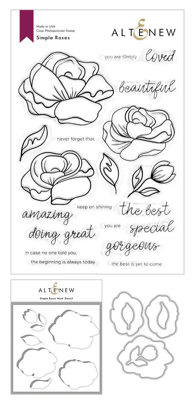 altenew-simple-roses-schablone-mask-stencil-rosen-motiv image 1