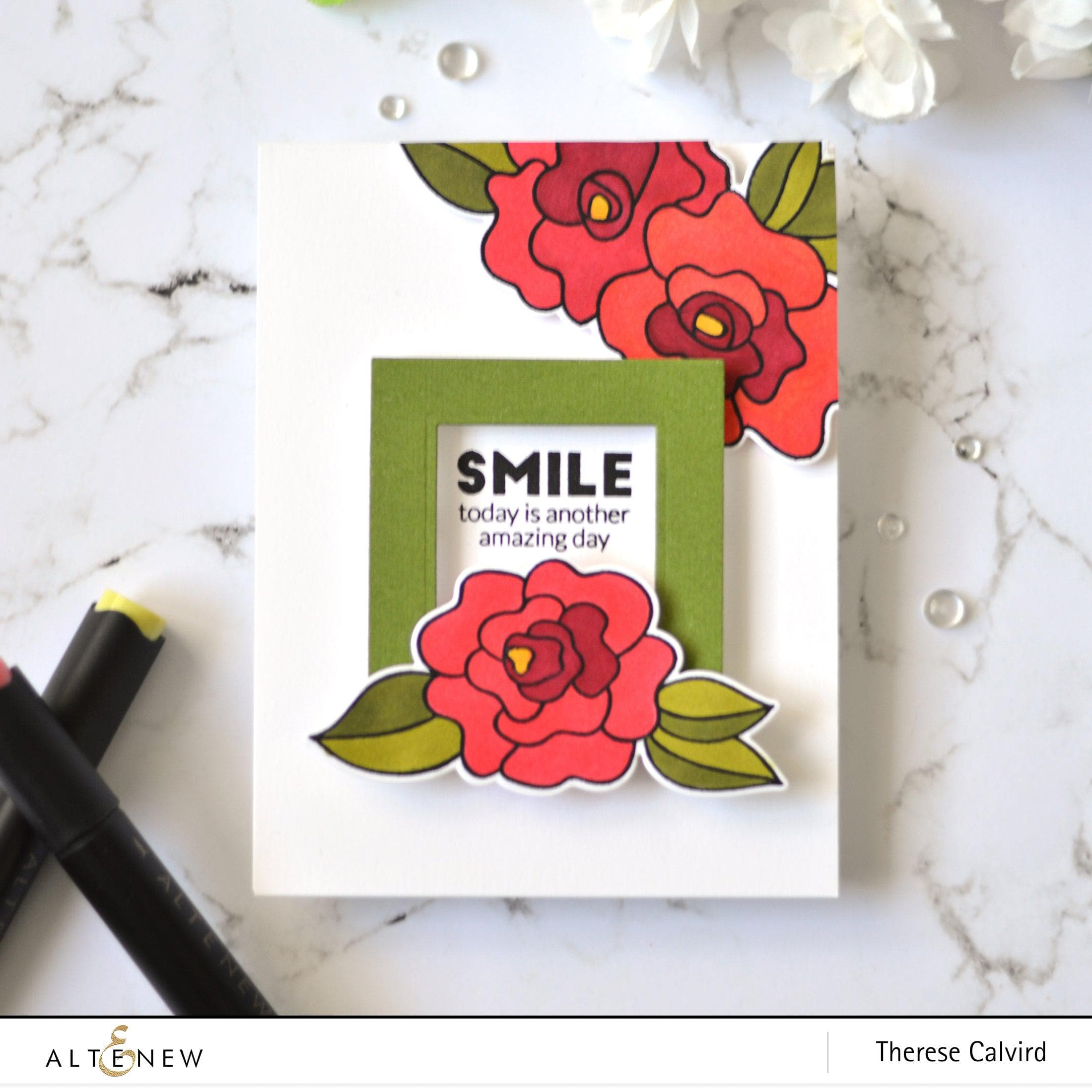 altenew-wavy-roses-mask-stencil-schablone-6x6-rosen image 2