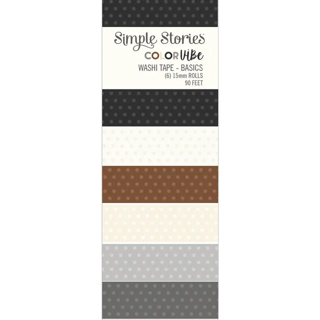 simple-stories-color-vibe-washi-tape-basics-6-rollen image 1