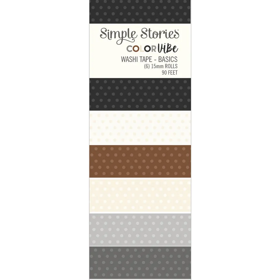 simple-stories-color-vibe-washi-tape-basics-6-rollen image 1