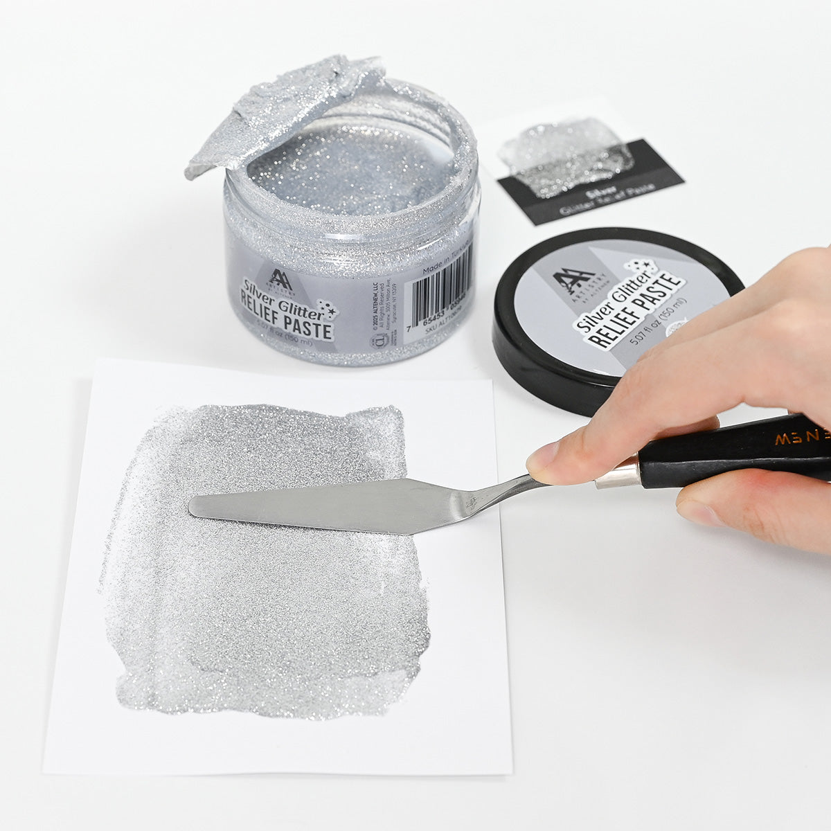 altenew-silver-glitter-relief-paste-strukturpaste-glitzer image 7