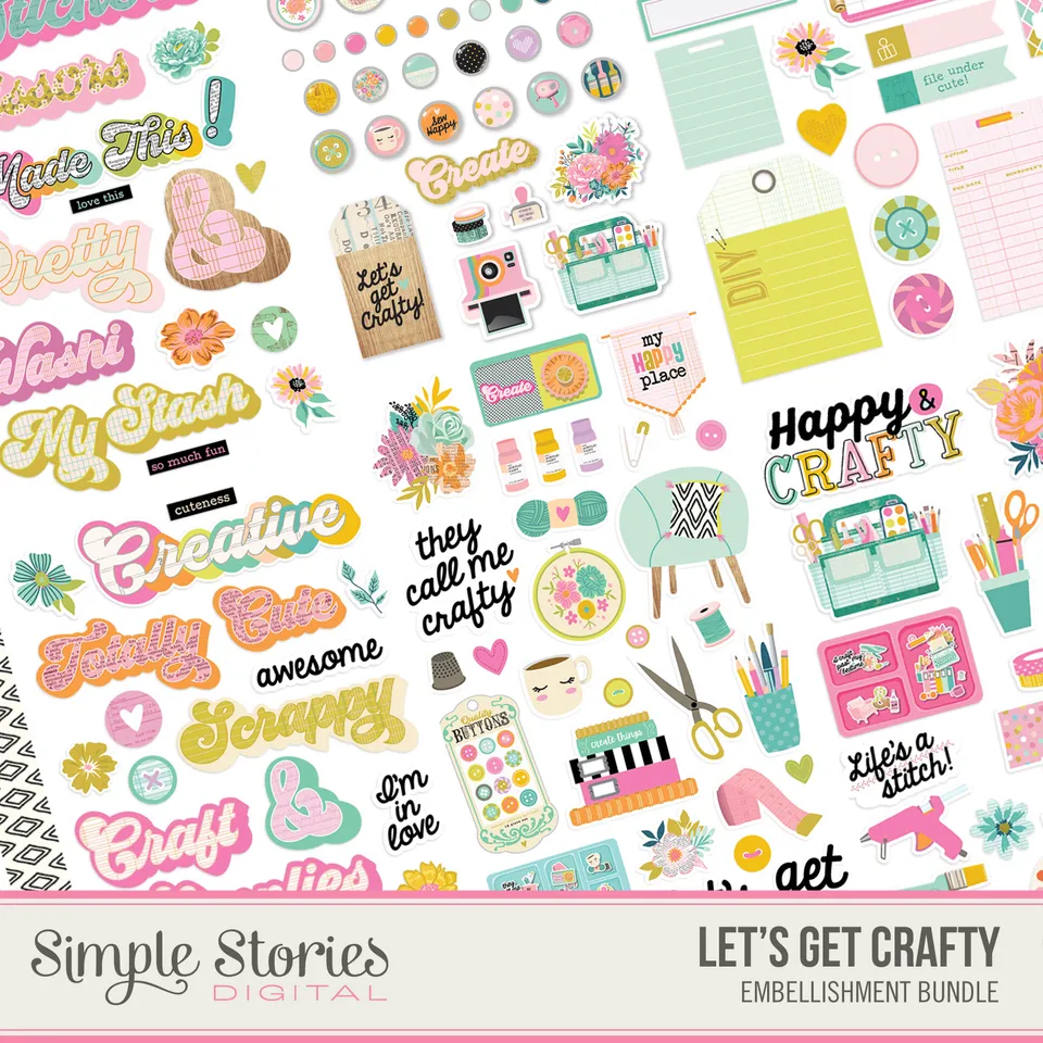 simple-stories-let-s-get-crafty-digital-bundle-233-teile image 1