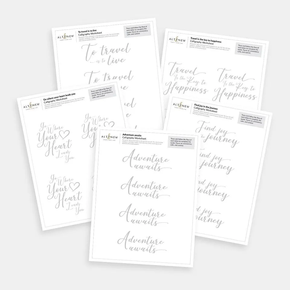 altenew-travel-calligraphy-worksheets-brush-lettering-pdf image 1