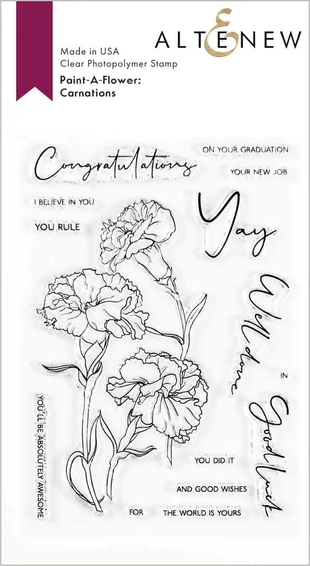 altenew-paint-a-flower-carnations-stempelset-nelken-4x6 image 1