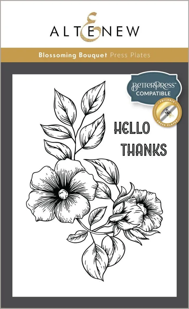 altenew-blossoming-bouquet-press-plate-betterpress-blumen image 1