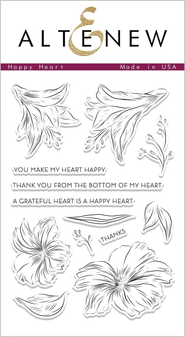 altenew-happy-heart-stempelset-blumen-4x6-danke-13-teilig image 1