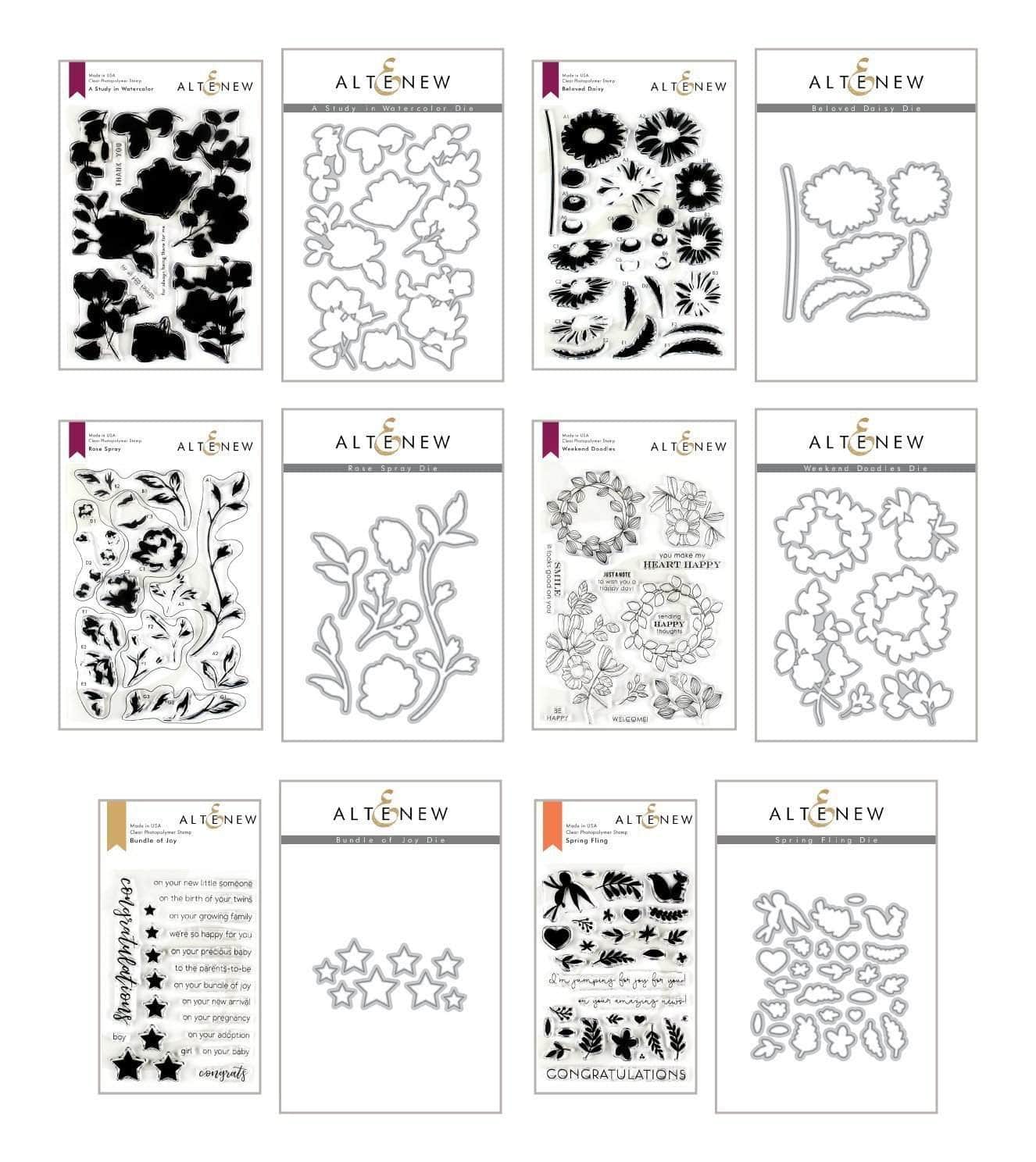 altenew-a-study-in-kindness-stempel-stanzen-bundle-12-teilig image 1