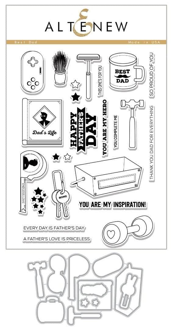 altenew-best-dad-stempel-stanzen-bundle-vatertag-24-stempel image 1