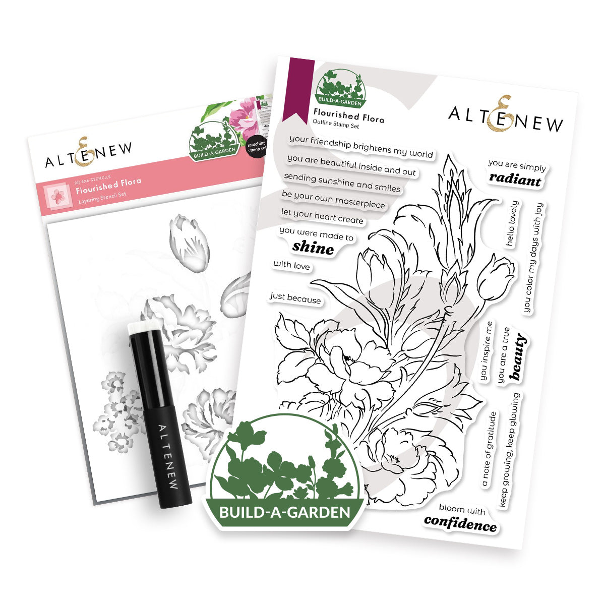 altenew-build-a-garden-flourished-flora-stempelset-6x8-floral image 1