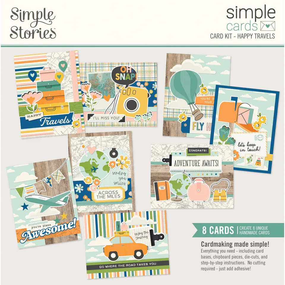 simple-stories-simple-cards-happy-travels-kartenset-8-karten-reise image 1