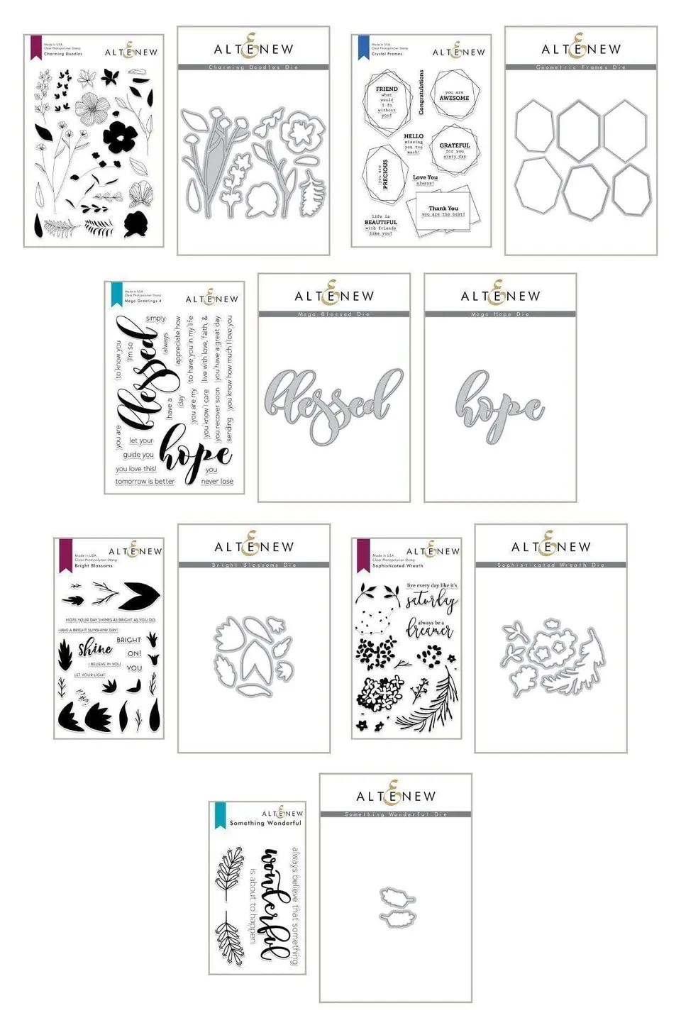 altenew-blessed-with-hope-stempel-stanzen-bundle-blumen image 1