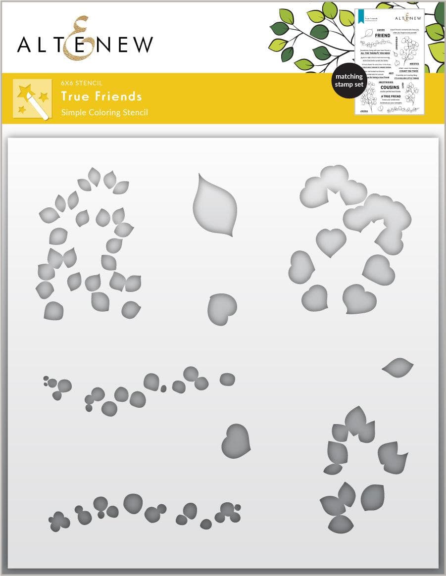 altenew-true-friends-simple-coloring-stencil-schablone image 1