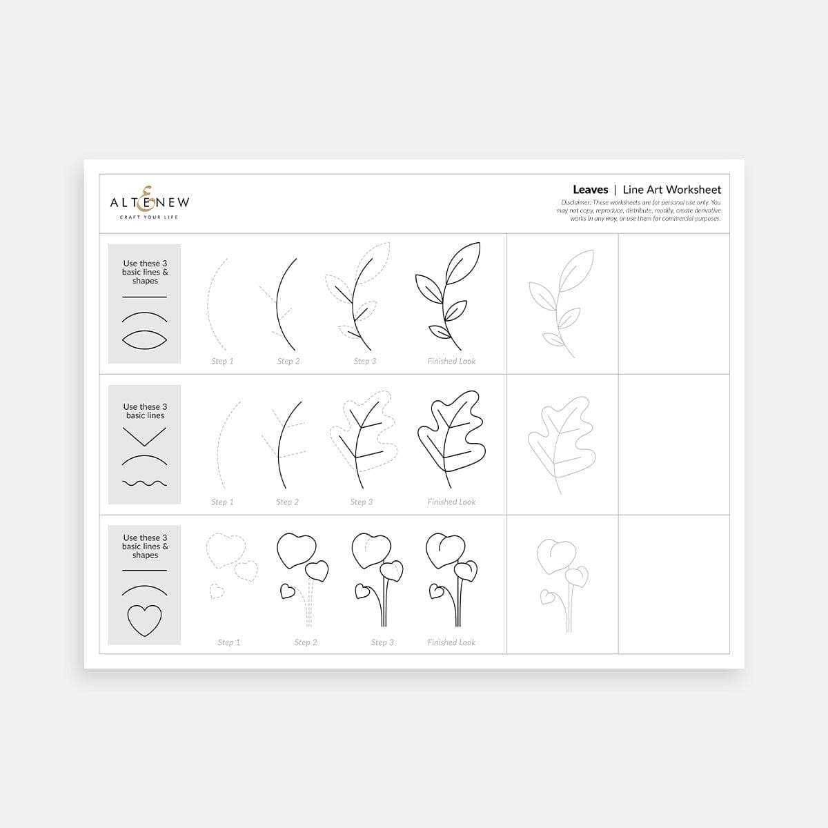 altenew-line-art-worksheets-leaves-florals-malvorlagen-download image 3
