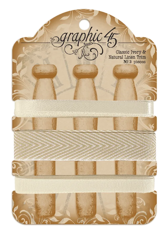 graphic-45-classic-ivory-natural-linen-trim-3-b-nder-9-yards image 1
