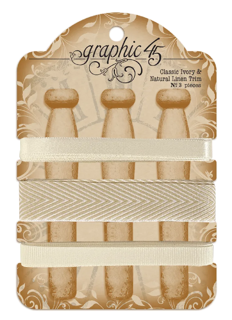 graphic-45-classic-ivory-natural-linen-trim-3-b-nder-9-yards image 1