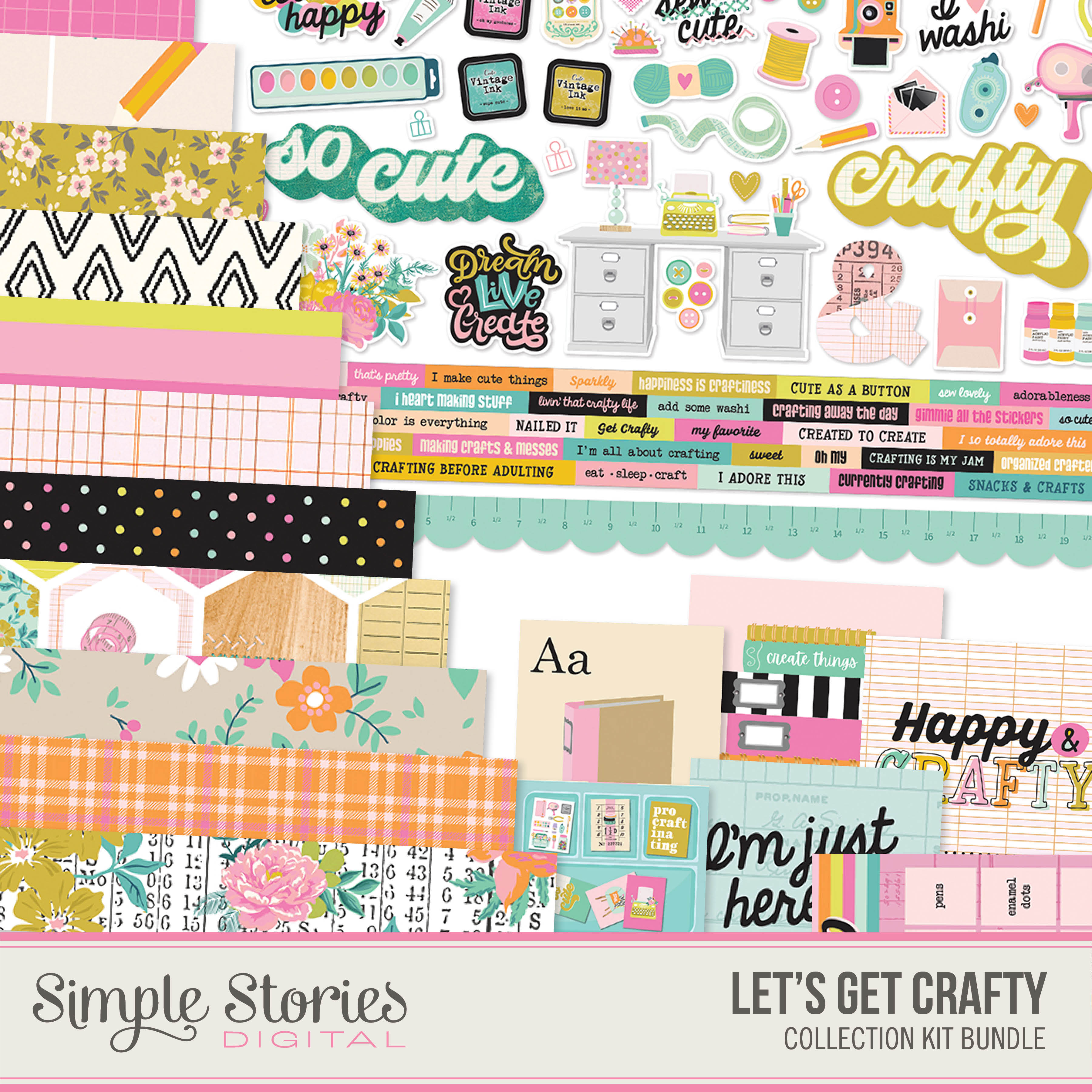 simple-stories-let-s-get-crafty-digital-kit-download-bundle image 1