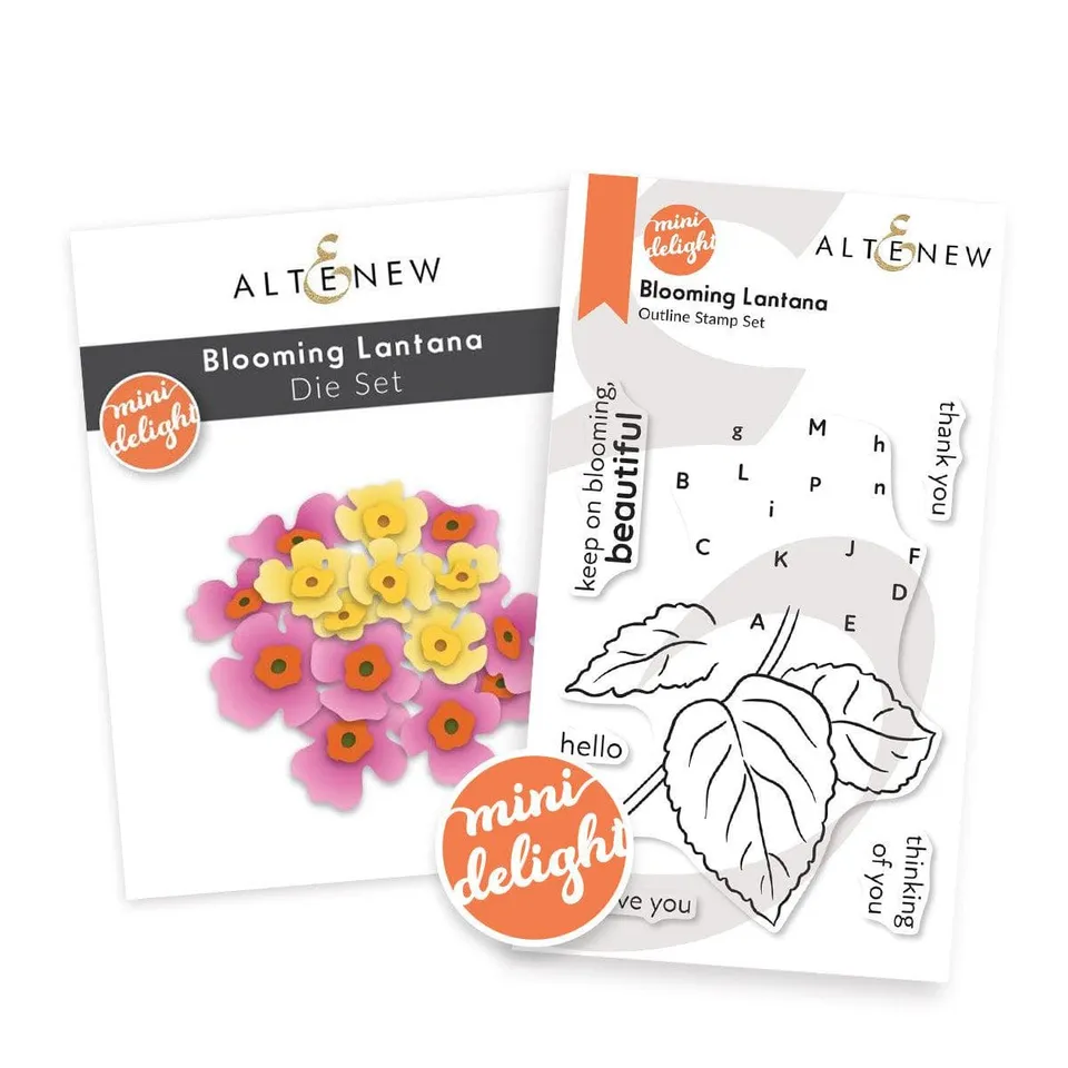 altenew-mini-delight-blooming-lantana-stempel-stanzen-set image 1