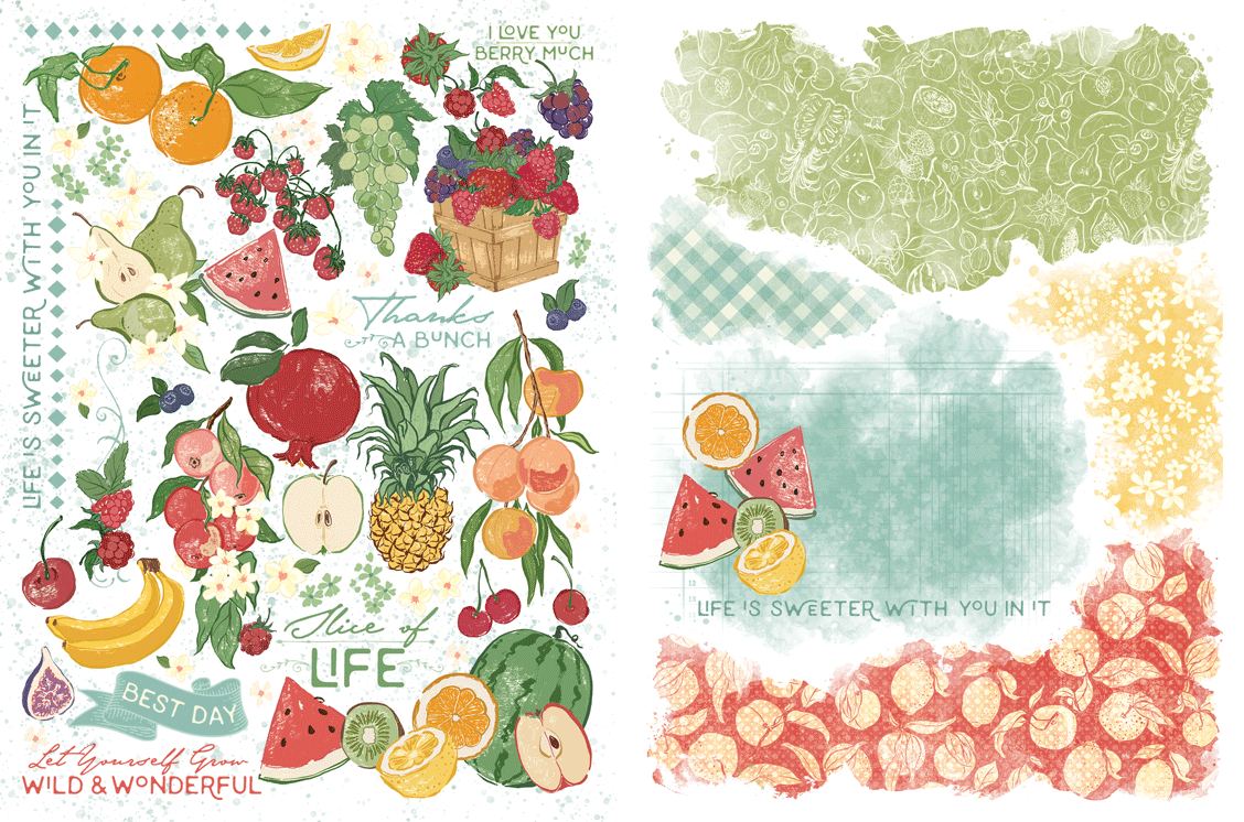 graphic-45-slice-of-life-rub-on-transfers-obst-2-bogen image 4